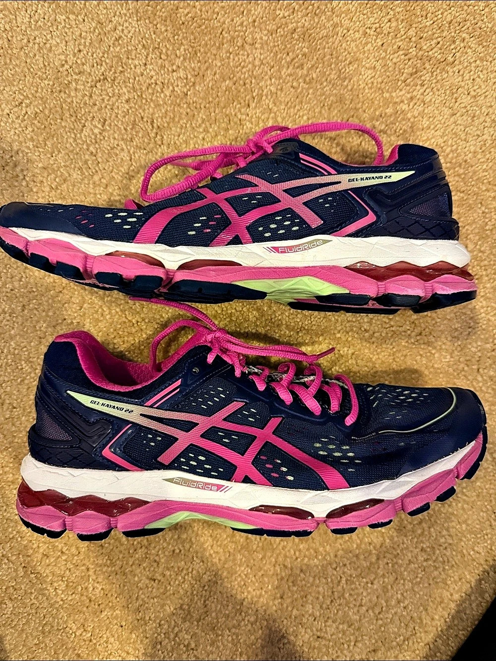 ASICS Gel Kayano 22Women's Athletic Shoes in Blue & Pink 9.5